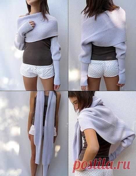 Шарф или свитер? / Свитер / Модный сайт о стильной переделке одежды и интерьера