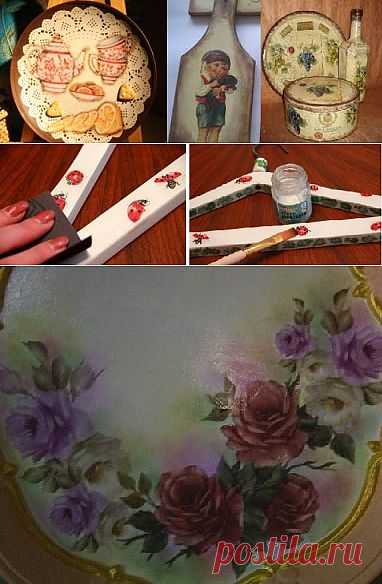 Декупаж. Фоны, покрытие лаком, растушевка..