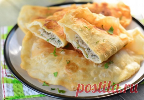 ​Чебуреки с мясом и грибами