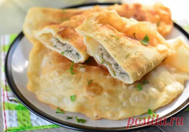 ​Чебуреки с мясом и грибами