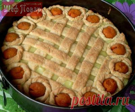 Яблочно-абрикосовый пирог с заварным кремом / Сладкая выпечка / Рецепты / Шеф-повар – простые и вкусные кулинарные рецепты, фото-рецепты, видео-рецепты