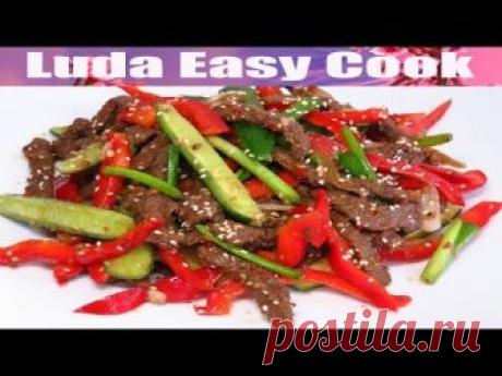 Улетная ЗАКУСКА с огурцами и мясом по-корейски! ПОПУЛЯРНОЕ БЛЮДО КОРЕЙСКОЙ КУХНИ! *** Корейская говядина БУЛЬГОГИ https://youtu.be/h8iqi5RDxrw вкусное жарено...