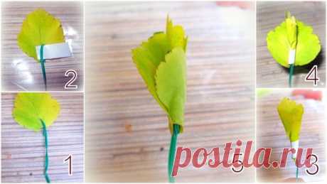 Цветы из осенних листьев — DIYIdeas