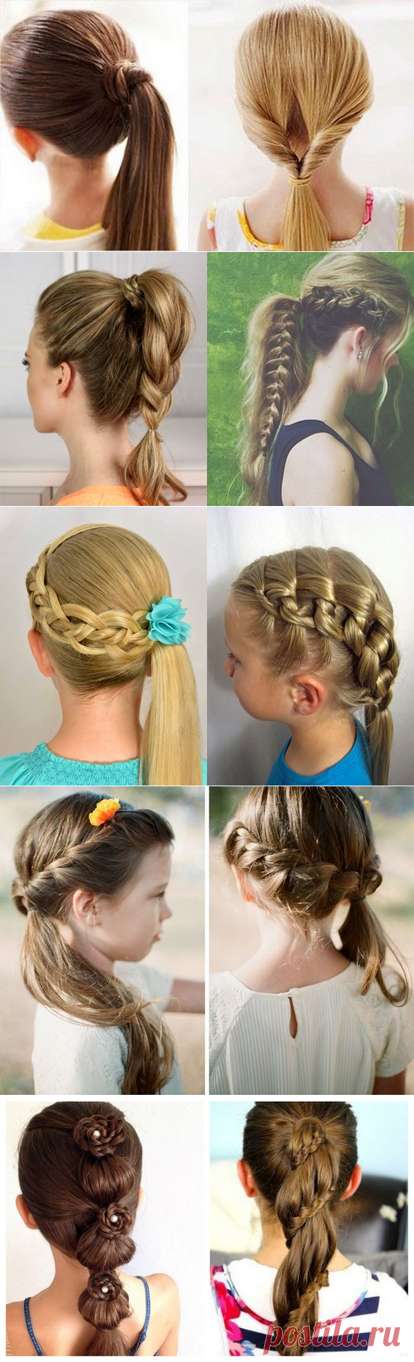 Прически для девочек в школу на основе хвоста - фото примеры школьных причесок