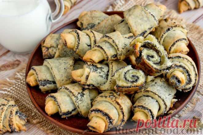 Рецепт: Творожные рогалики с маком на RussianFood.com