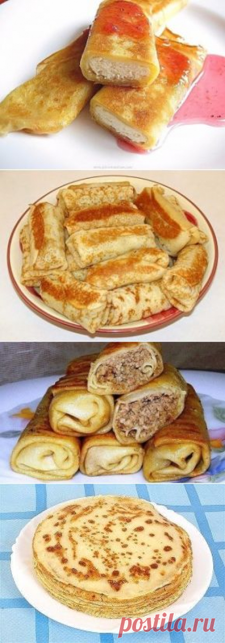 10 простых рецептов блины