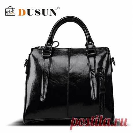 AliExpress Горящие товары / Отобранные продавцы, бесплатная доставка, скидки до 90%. DUSUN женская кожаная сумка-мессенджер