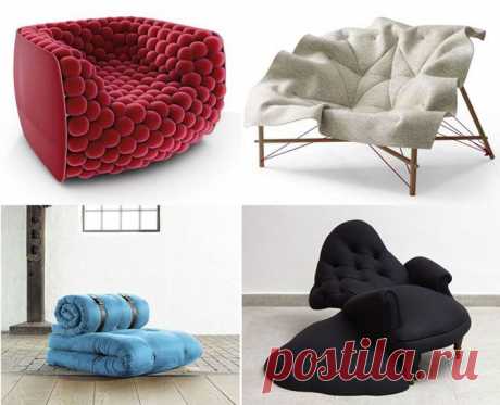 Оригинальная мягкость: необычные кресла