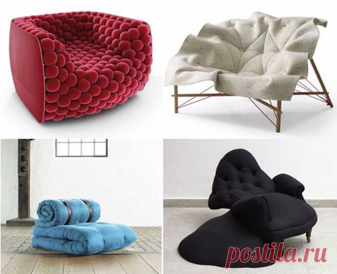 Оригинальная мягкость: необычные кресла
