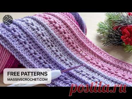 SUPER EASY & FAST Crochet Pattern for Beginners! ⚡️🩷 LOVELY Crochet Stitch for Baby Blanket & Scarf