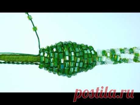 Амазонская лилия из бисера. Урок 6 - Утолщение на стебле / Beaded amazon lily. Lesson 6 - Stem node