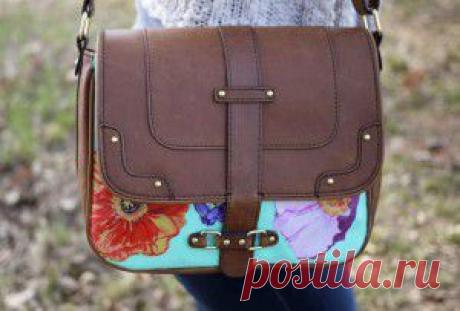 Декупаж кожаной сумки, МК | Переделки | Само Совершенство