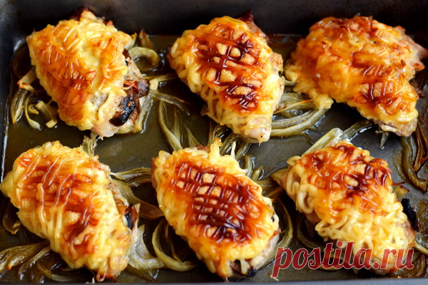 Мясные ушки с грибами в духовке - рецепт с фото