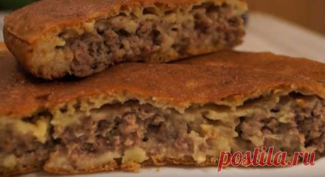 Пирог с мясом Легче не бывает за 10 минут плюс время на выпечку.