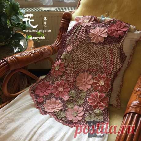 «拂 花--木 兰 阁 作 品(3) - 柳 芯 飘 雪 - 柳 芯 飘 雪 的 博 客 Irish Crochet to» — карточка пользователя Ирина К. в Яндекс.Коллекциях