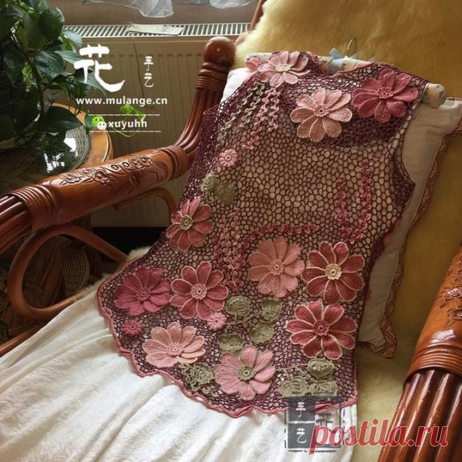 «拂 花--木 兰 阁 作 品(3) - 柳 芯 飘 雪 - 柳 芯 飘 雪 的 博 客 Irish Crochet to» — карточка пользователя Ирина К. в Яндекс.Коллекциях