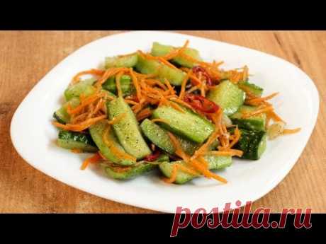 Огурцы по-корейски / Korean style cucumbers ♡ English subtitles