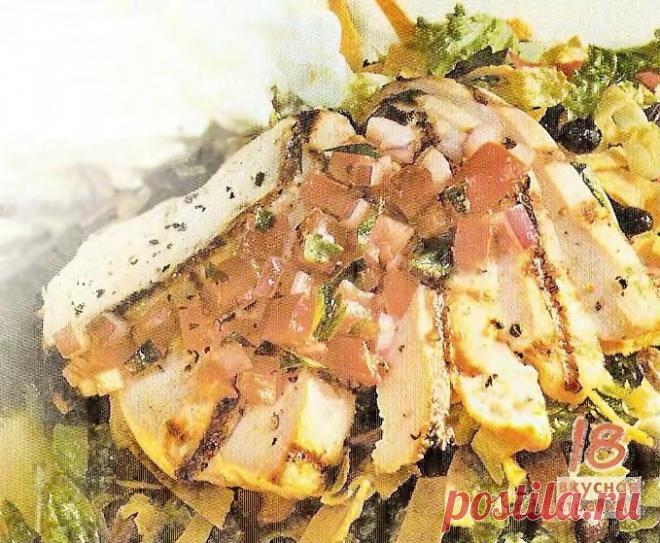 Салат Мексиканский быстрый с цыпленком и овощами