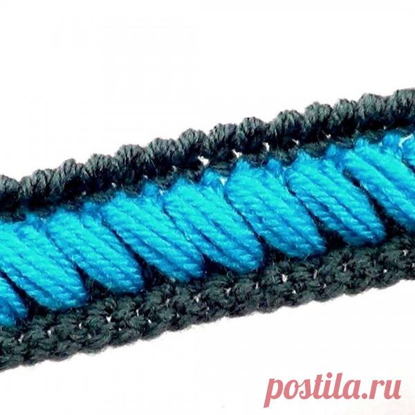 Кайма с наклонными пышными столбиками