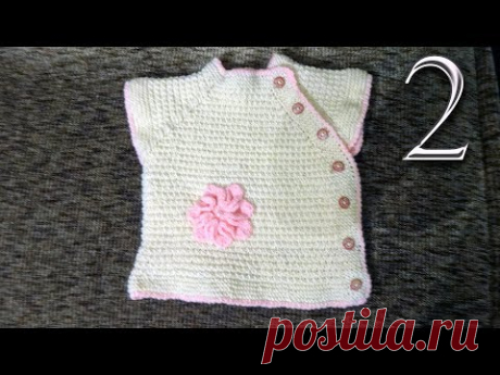 Часть 2 Детская безрукавка с боковой застежкой (на 1 год). Вязание спицами