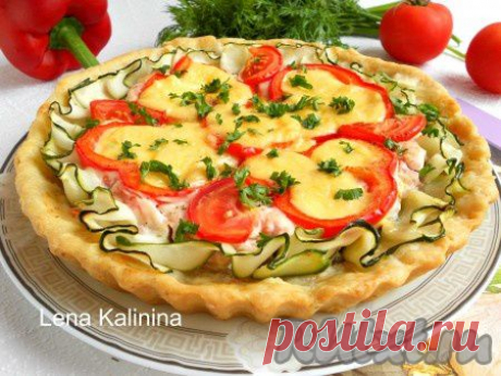 Пирог из песочного теста с курицей и овощами (рецепт с фото) | RUtxt.ru