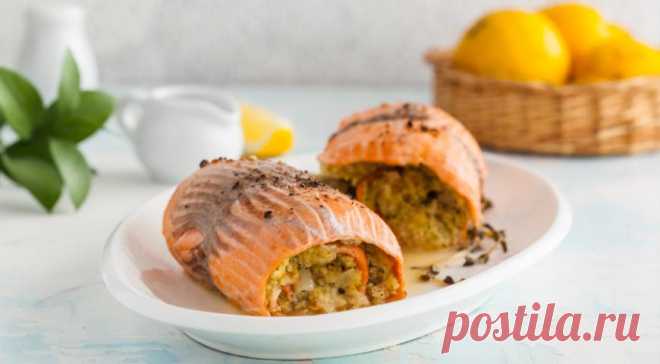 Форель с миндальной начинкой, пошаговый рецепт с фото