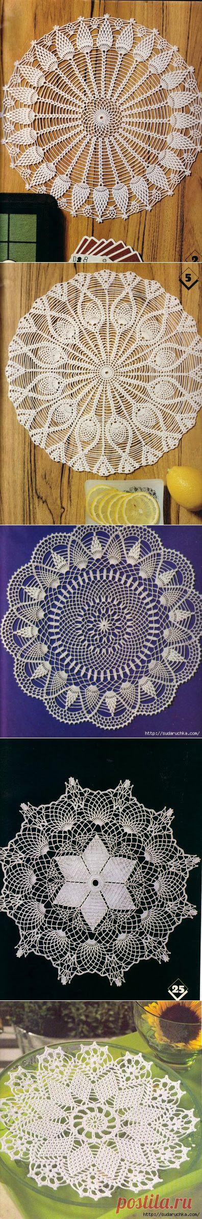 Ажурные салфетки для Вашего дома. Схемы для вязания.