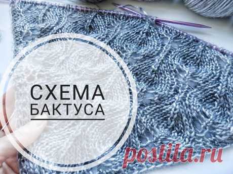 Ажурный бактус спицами. Схемы вязания
