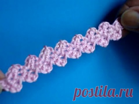 Вязание крючком - Урок 188 - Ленточное кружево 2