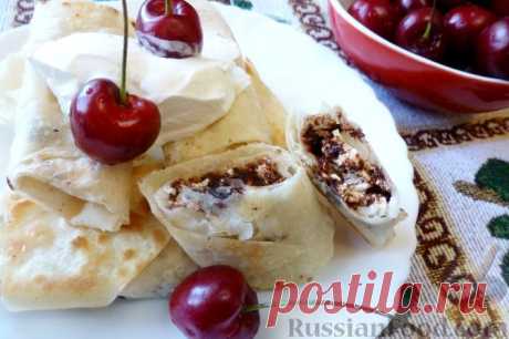 Рецепт: Пирожки из лаваша с творогом на RussianFood.com