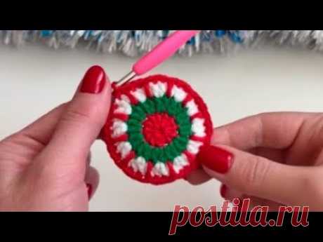 ⚡️Как новичку за 45 минут связать игрушку на Елку крючком🎄