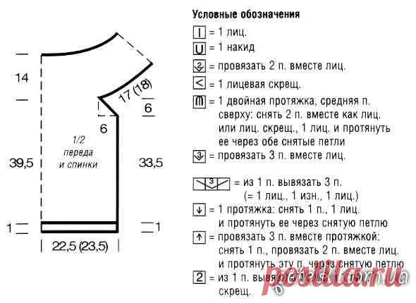Ажурный топ спицами. Описание вязания, схемы