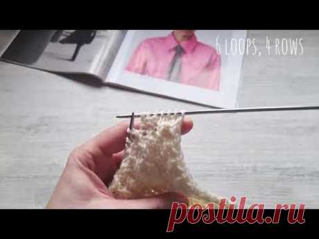 Рельефный, фоновый узор спицами🧶❤️knitting pattern.