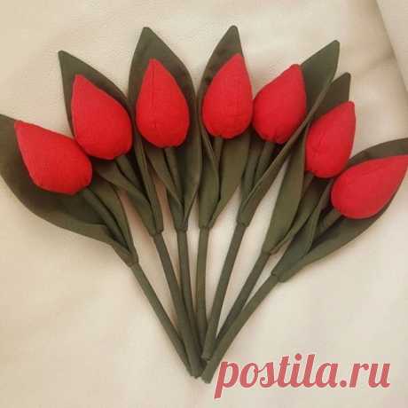 Всем прекрасного дня 🌷И солнечного настроения ☀️В наличии ‼️7 шт. #тюльпаны#из#ткани#