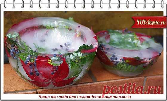 Чаша изо льда для охлаждения шампанского » Дизайн & Декор своими руками