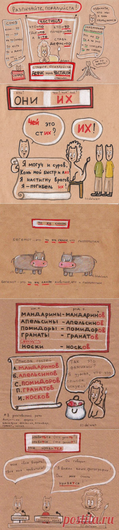 Правила русского языка  в картинках