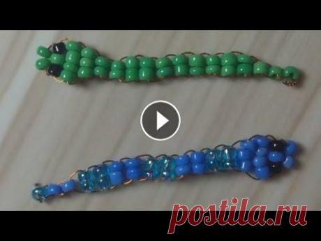 Snake from beads змея  проволока 30 см...