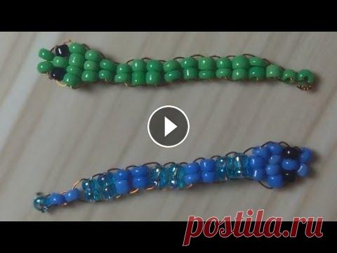 Snake from beads змея  проволока 30 см...