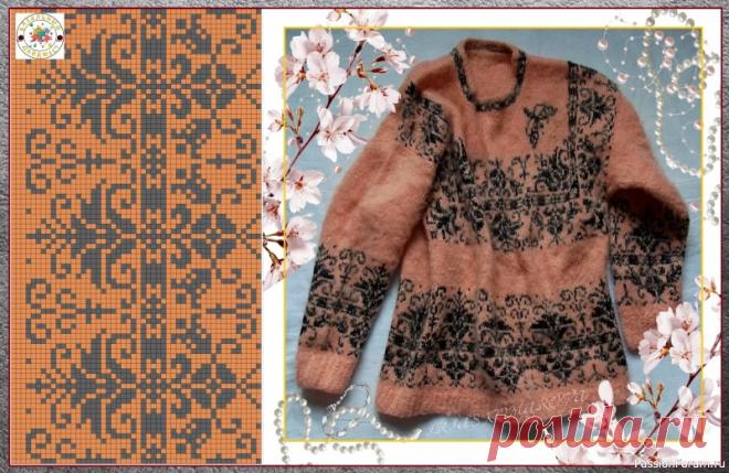 АБРИКОСОВЫЙ НЮД! МОХЕРОВЫЙ ДЖЕМПЕР ПУШИСТЫЙ И НАРЯДНЫЙ. | Вязание для женщин спицами. Схемы вязания спицами ВСЕМ ЗАГЛЯНУВШИМ ДОБРА И ТВОРЧЕСКОГО ВДОХНОВЕНИЯ!В своей работе решила совместить две фактуры, мягкую мохеровую пряжу и пряжу с люрексом. Пушистость с блеском. А поскольку я очень люблю жаккард, то остановила свой выбор на орнаментах, которые подсмотрела в журналах по вышивке и конечно же...