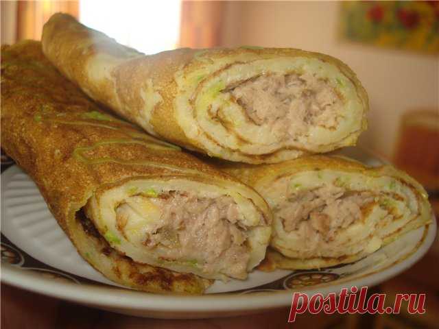 Кабачковые блины с начинкой от Ивановны