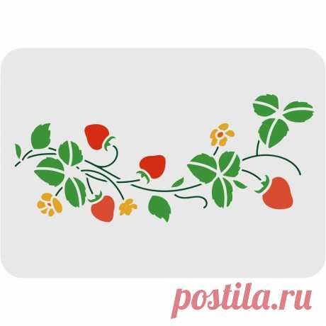 Plantilla de borde de fresa, plantilla de dibujo de vid de fresa reutilizable de 11,7x8,3 pulgadas, plantilla de flor de fresa, jardín botánico - AliExpress