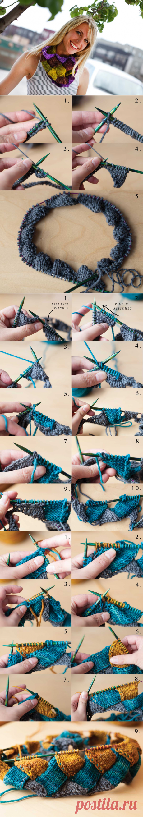 How to Knit Entrelac in the Round