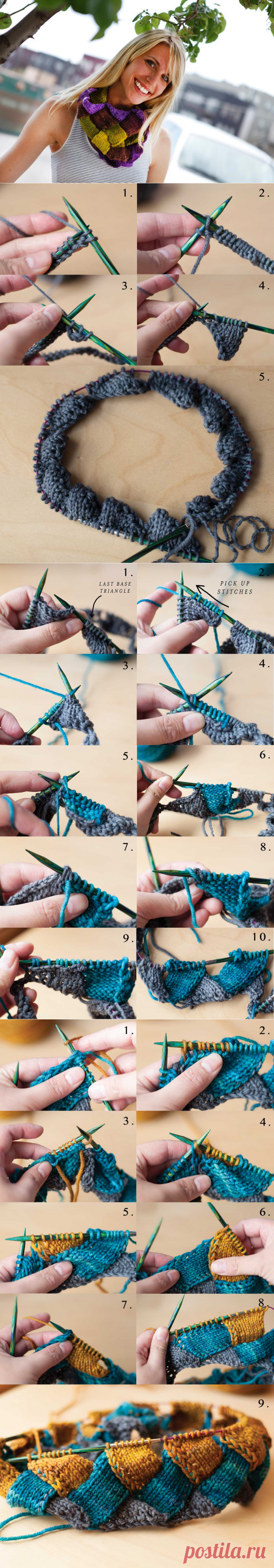 How to Knit Entrelac in the Round