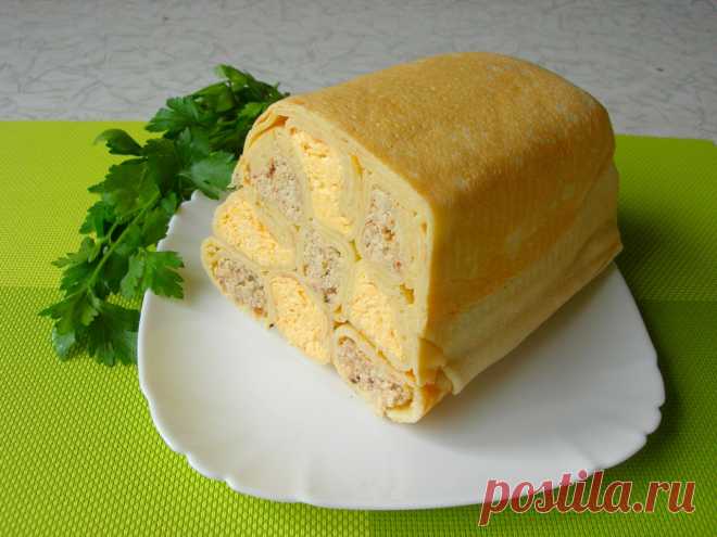 Шахматный блинный пирог без выпечки!