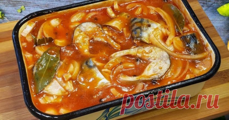 Скумбрия в томатном маринаде: быстрый рецепт закуски - Со Вкусом