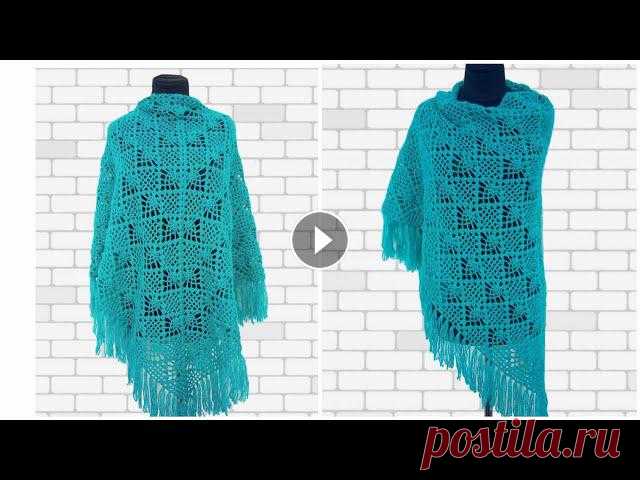 Обзор готовой работы. Шаль вязаная крючком, с бахромой.Ссылка на МК ЧАСТЬ 1: Ссылка на МК ЧАСТЬ 2: Ссылка на интернет магазин: Ссылка на инстаграм: ly...