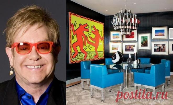 Яркий дом Элтона Джона в Лос-Анджелесе