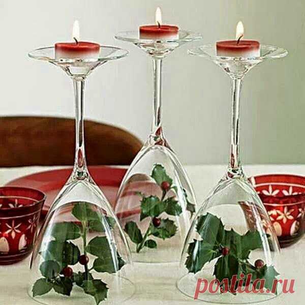 Подсвечники к Новому Году своими руками. Оригинальный декор