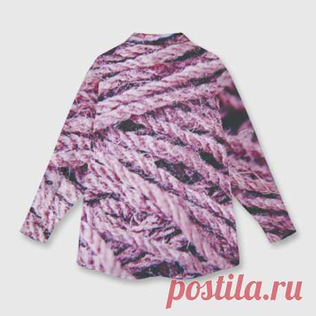 Женская рубашка oversize 3D Сиреневые нити - купить по цене 4590 руб в интернет-магазине Всемайки, арт 3652661