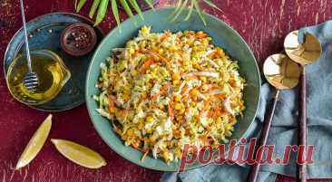 Легкий салат с пекинской капустой и кукурузой, пошаговый рецепт с фото на 155 ккал